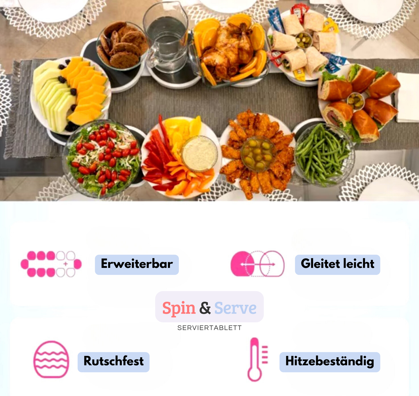 Spin & Serve Serviertablett